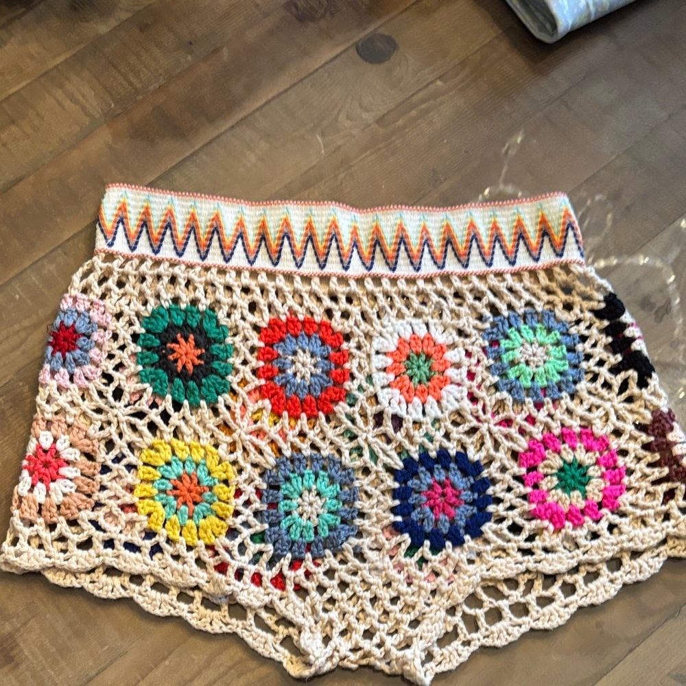 Colorful Crochet festival / beach Shorts